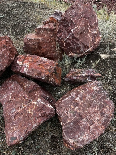 Ландшафтные глыбы красно-фиолетовые 200-1000 килограмм купить в Краснодаре