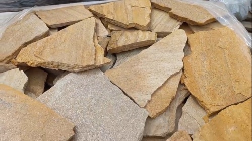 Плитняк златолит жёлтый для цоколя купить в Краснодаре