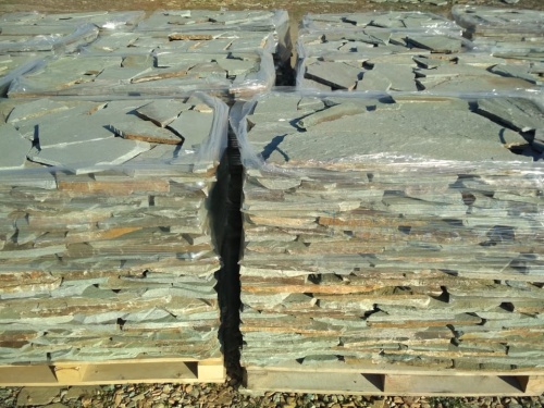 Плитняк златолит зелёный для цоколя, отмостки купить в Краснодаре