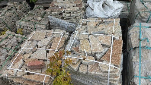 Гранитный плитняк галтованный для парковки купить в Краснодаре