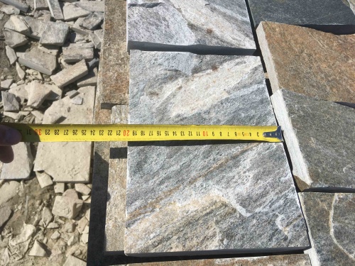 Плитка пилёная златолит Уральский для цоколя, отмостки купить в Краснодаре