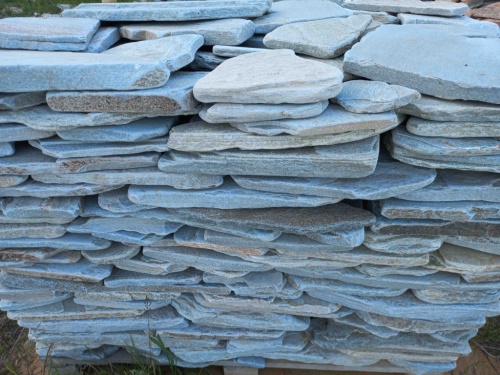 Плитняк златолит зелёный галтованный для цоколя купить в Краснодаре